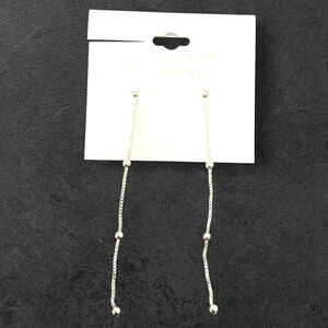 LC Lauren Conrad Silver Drop Earrings New